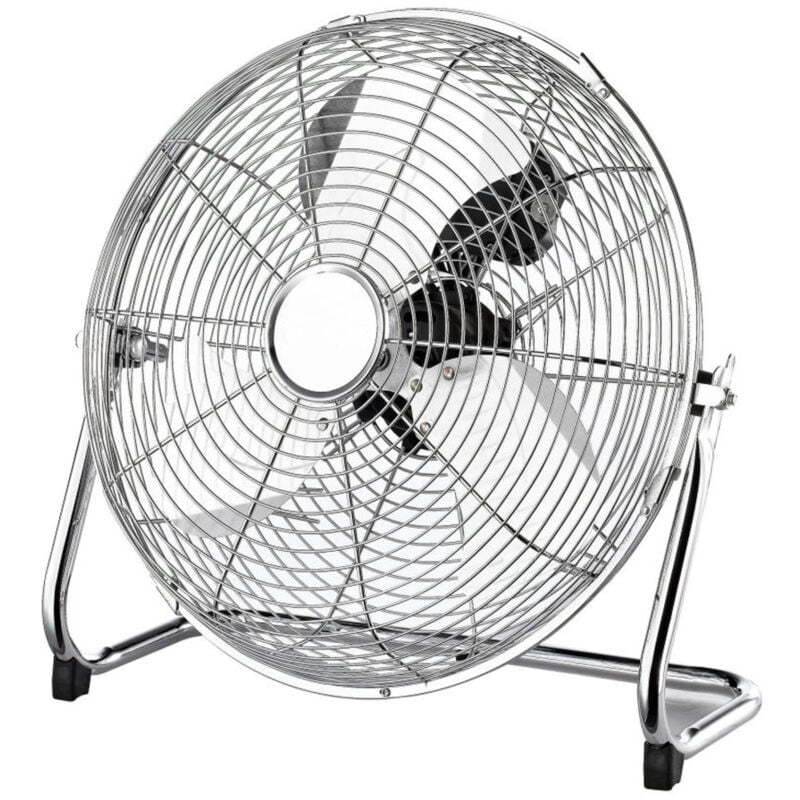 foto del prodotto trade shop traesio ventilatore da pavimento terra in metallo 100w con 3 pale 45cm motore 3 velocit 