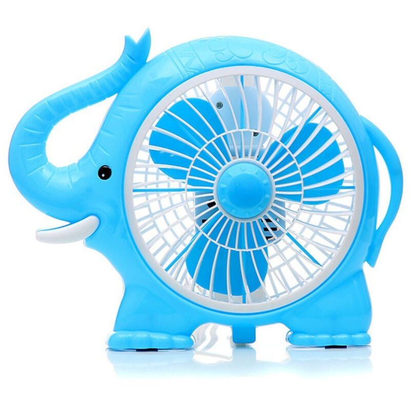 foto del prodotto trade shop traesio ventilatore da tavolo 3 ventole a forma di elefante silenzioso colorato 8 