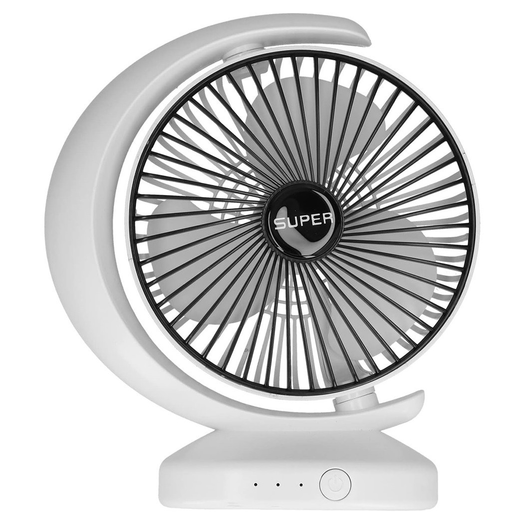 foto del prodotto trade shop traesio ventilatore da tavolo usb silenziosa con rotazione testa flusso d aria a 3 livelli 