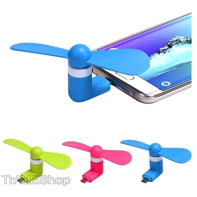 foto del prodotto trade shop traesio ventilatore mini fan portatile usb per pc notebook miniusb smartphone cellulare 