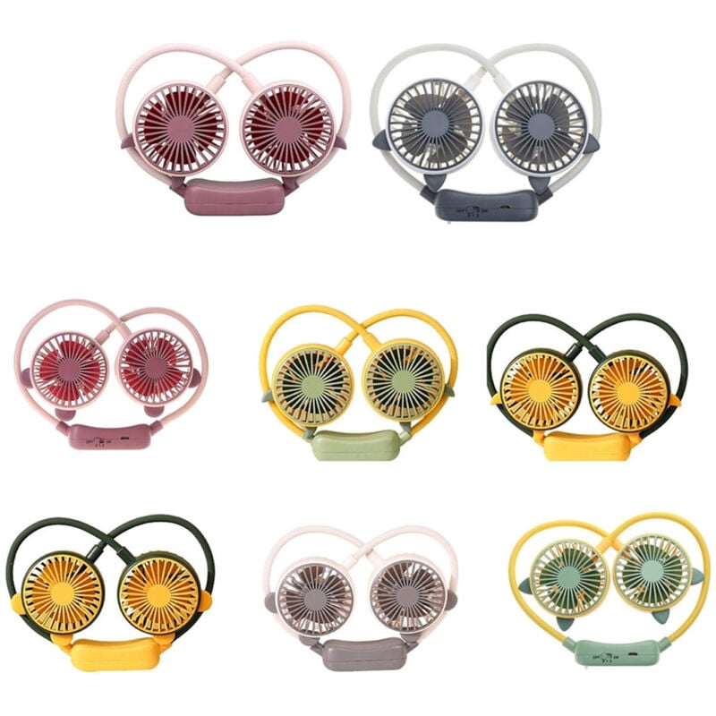 foto del prodotto trade shop traesio ventilatore portatile da appendere al collo 2 velocit usb ricaricabile per sport viaggi 
