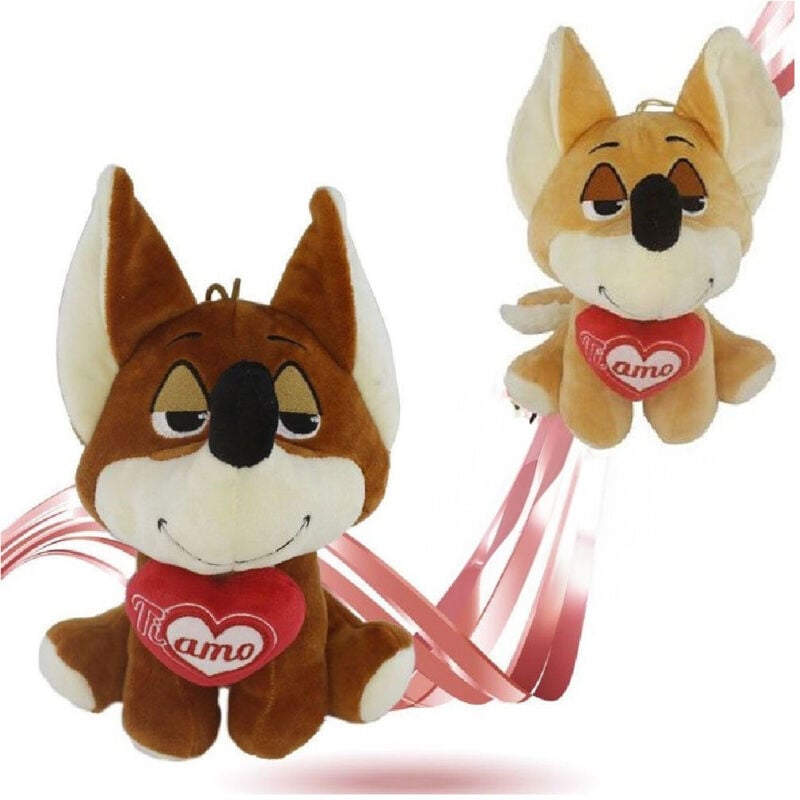 foto del prodotto trade shop traesio volpe 30 cm peluche con cuore ti amo idea regalo san valentino colori ass. 92454 
