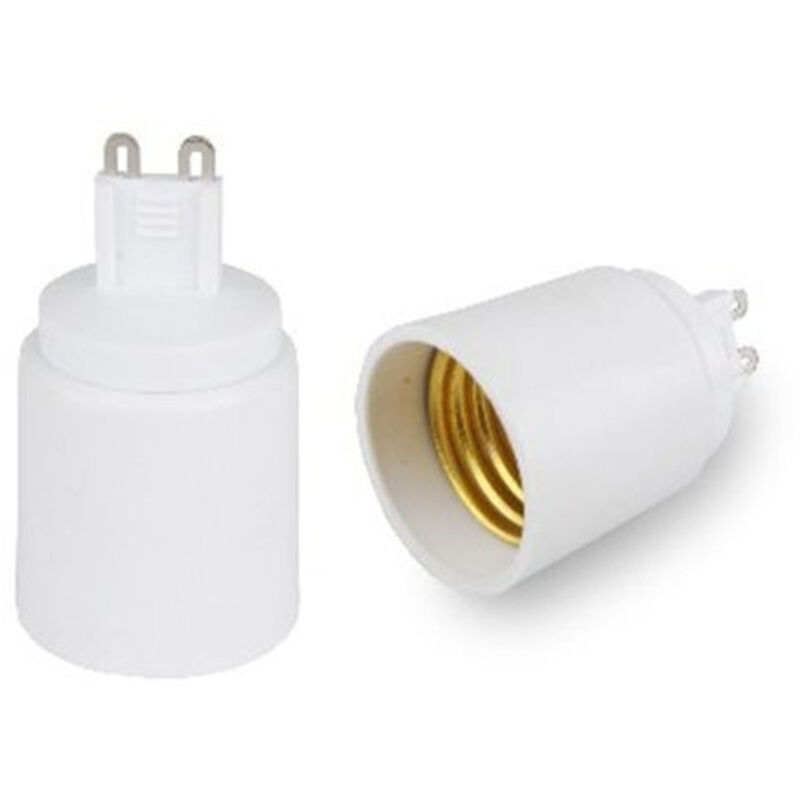 foto del prodotto trade shop traesio wisdom adattatore convertitore porta lampade da g9 a e27 portalampada base attacco vite 