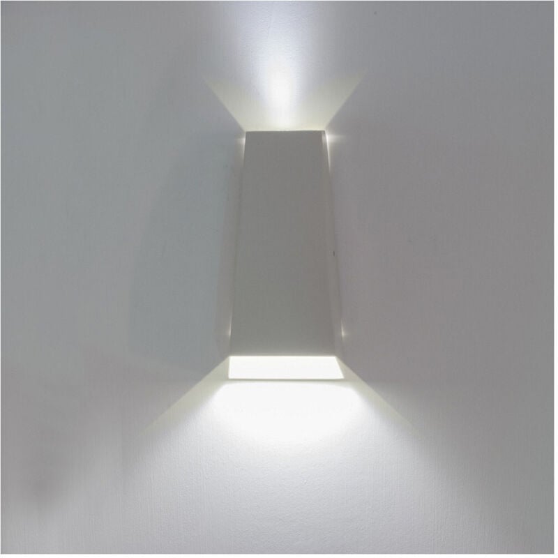foto del prodotto trade shop traesio - wisdom - applique led a parete con doppia emissione luminosa 6w luce 6500k 4000k xc-9042 - -bianco freddo -