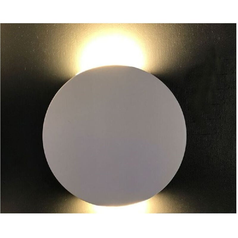 foto del prodotto trade shop traesio - wisdom - applique slim tonda con biemissione luminosa 6w luce 6500k 4000k 3000k xc-9045 - -bianco caldo -