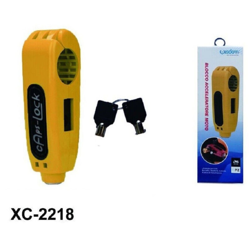 foto del prodotto trade shop traesio wisdom blocco blocca acceleratore antifurto lucchetto di sicurezza moto freno xc 2218 
