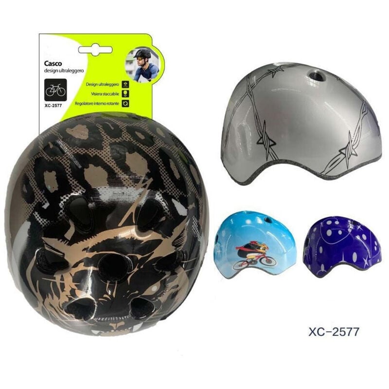 foto del prodotto trade shop traesio - wisdom - casco design ultraleggero visiera staccabile regolatore rotante interno xc-2577 -