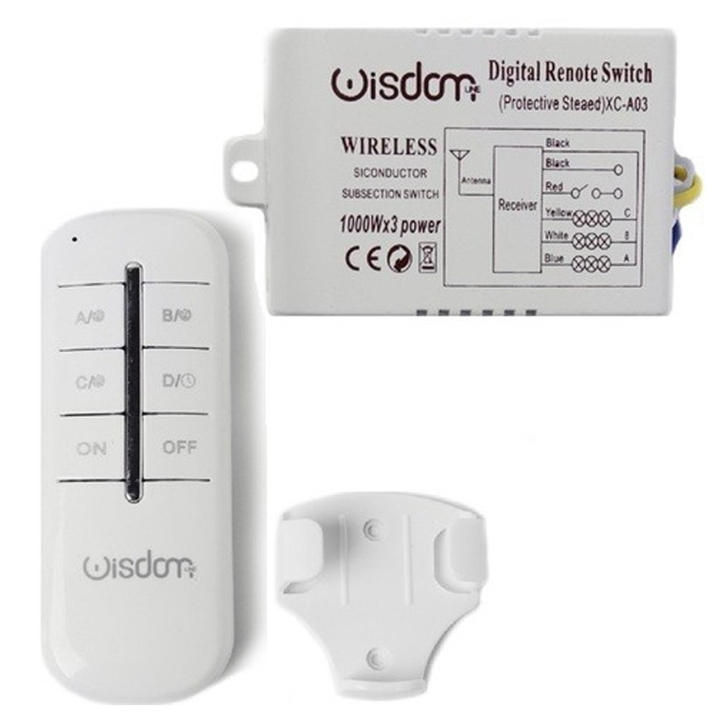 foto del prodotto trade shop traesio wisdom centralina 3 canali telecomando wireless wisdom per controllo luci led 1000wx3 
