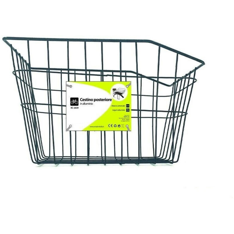 foto del prodotto trade shop traesio wisdom cestino portapacchi posteriore in alluminio universale bici bicicletta xc 2639 