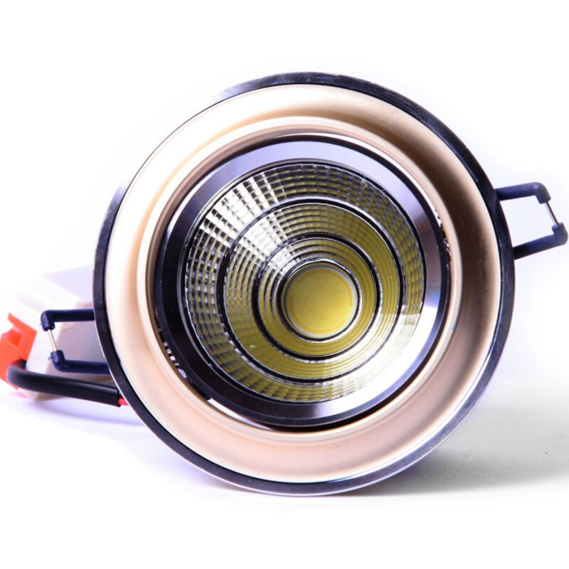 foto del prodotto trade shop traesio wisdom faretto cob led incasso orientabile wisdom 5w 10w colore oro satinato o bianco oro bianco caldo 10 watt