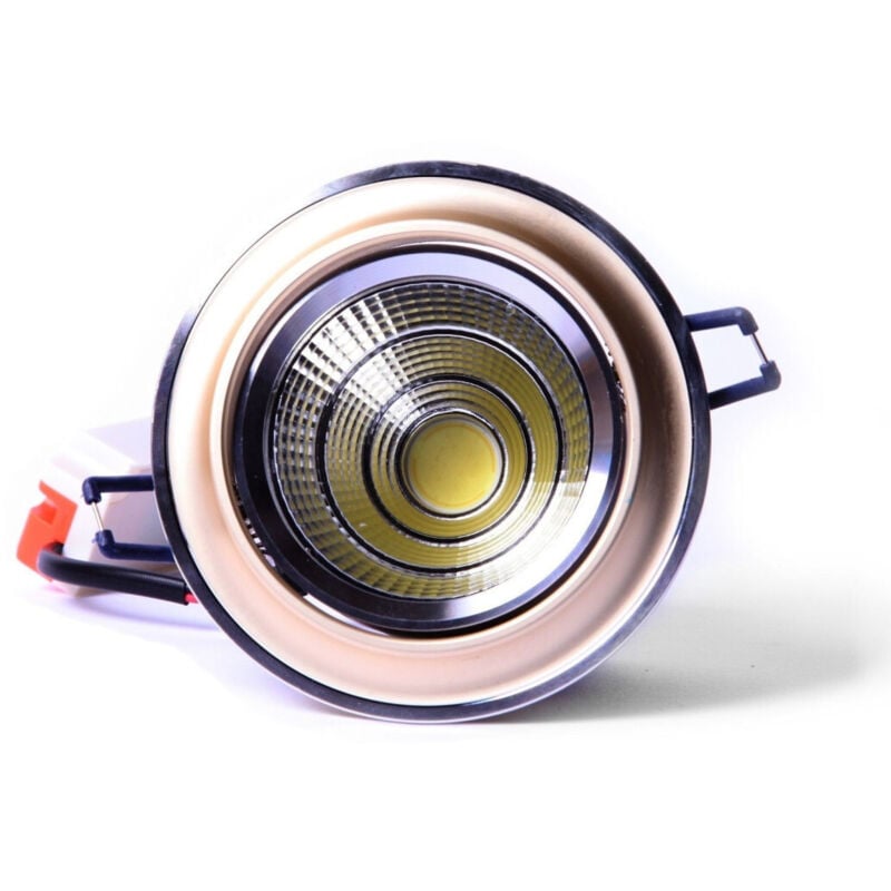 foto del prodotto trade shop traesio - wisdom - faretto cob led incasso orientabile wisdom 5w 10w colore oro satinato o bianco - oro-bianco freddo-5 watt