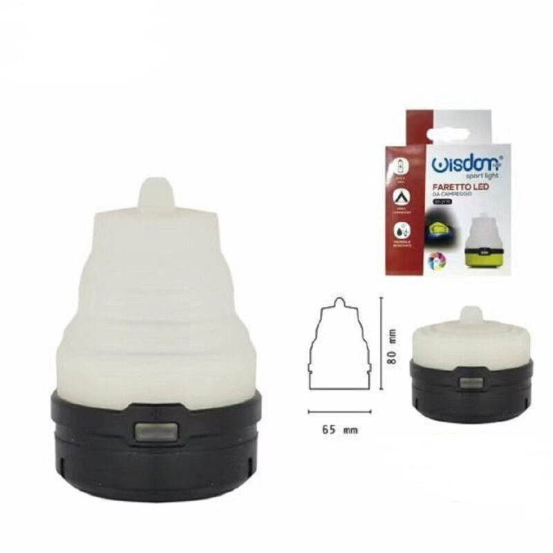 foto del prodotto trade shop traesio wisdom faretto led da campeggio rgb 7 colori luce appendibile richiudibile ip20 dt 2175 