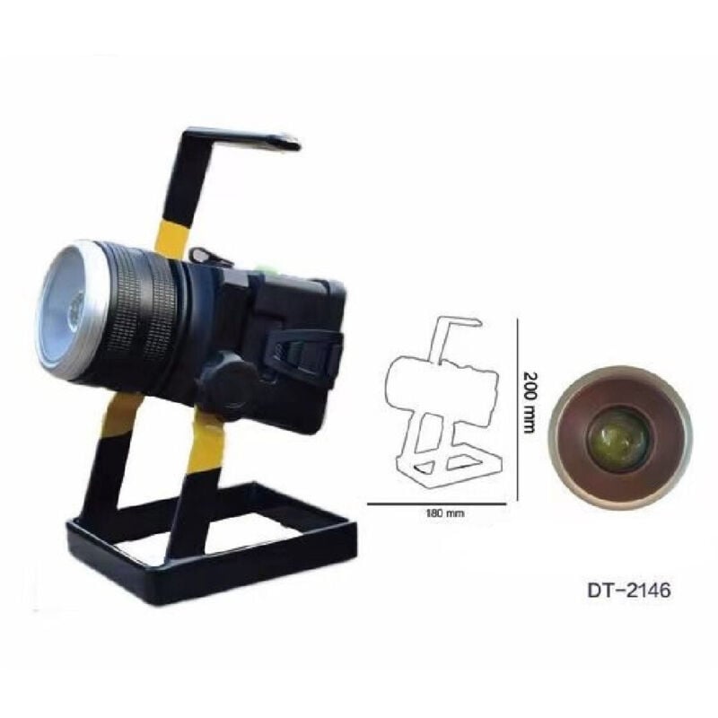 foto del prodotto trade shop traesio wisdom faro da lavoro led ricaricabile faretto lampada portatile 102w campeggio dt 2416 