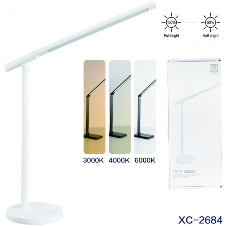 foto del prodotto trade shop traesio wisdom lampada led ricaricabile tavolo scrivania illuminazione multidirezionale dt 2684 