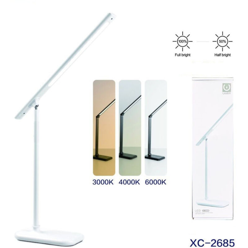 foto del prodotto trade shop traesio wisdom lampada led scrivania ricaricabile usb da tavolo touch 3 modalita luce xc 2685 