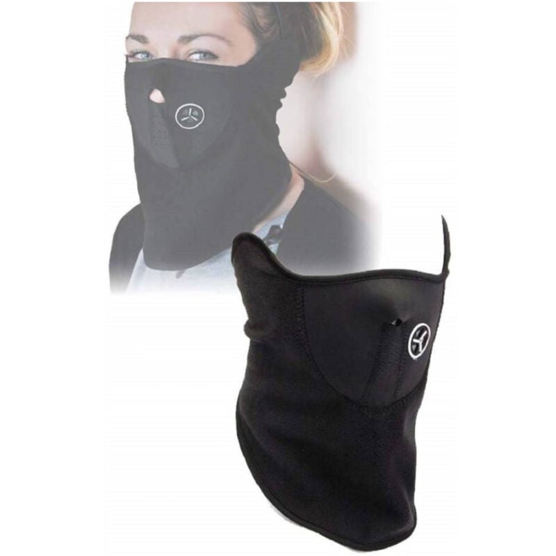 foto del prodotto trade shop traesio wisdom maschera protezione viso collo sport ws1329 scaldacollo chiusura strappo antivento 