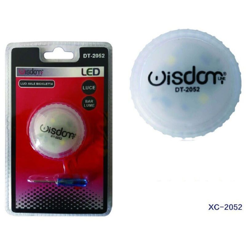 foto del prodotto trade shop traesio wisdom mini luce a vite per bici a led luci ruota raggi pneumatico bicicletta dt 2052 