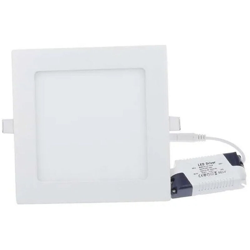 foto del prodotto trade shop traesio - wisdom - pannello a led tondo o quadrato ad da incasso luce fredda calda neutra wisdom - -bianco caldo-6 watt -quadrato -