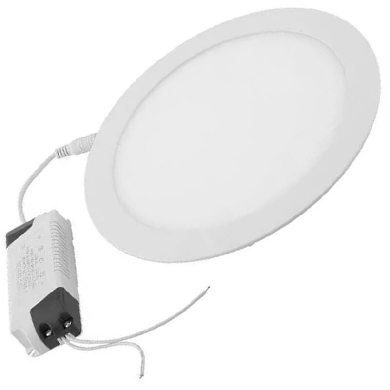 foto del prodotto trade shop traesio wisdom pannello a led tondo o quadrato ad da incasso luce fredda calda neutra wisdom bianco naturale 24 watt tondo 