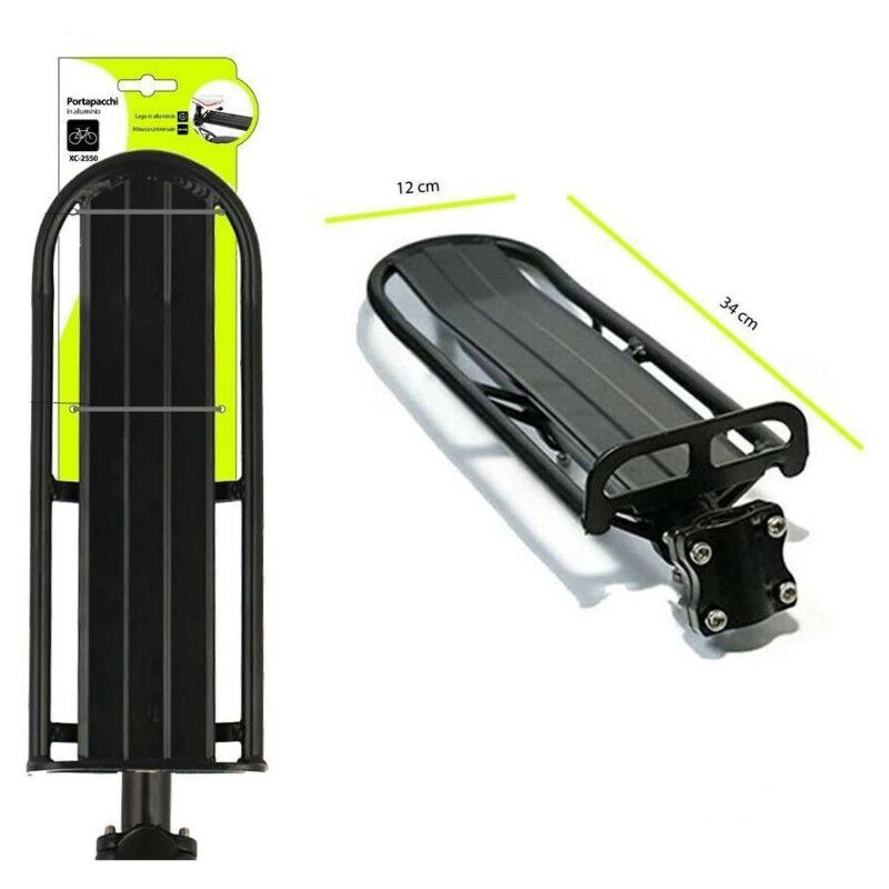 foto del prodotto trade shop traesio wisdom portapacchi posteriore in alluminio per bici bicicletta attacco universale xc2550 