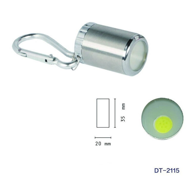 foto del prodotto trade shop traesio wisdom set 2 pezzi mini torcia torce portachiavi a led cob tascabile alluminio dt 2115 