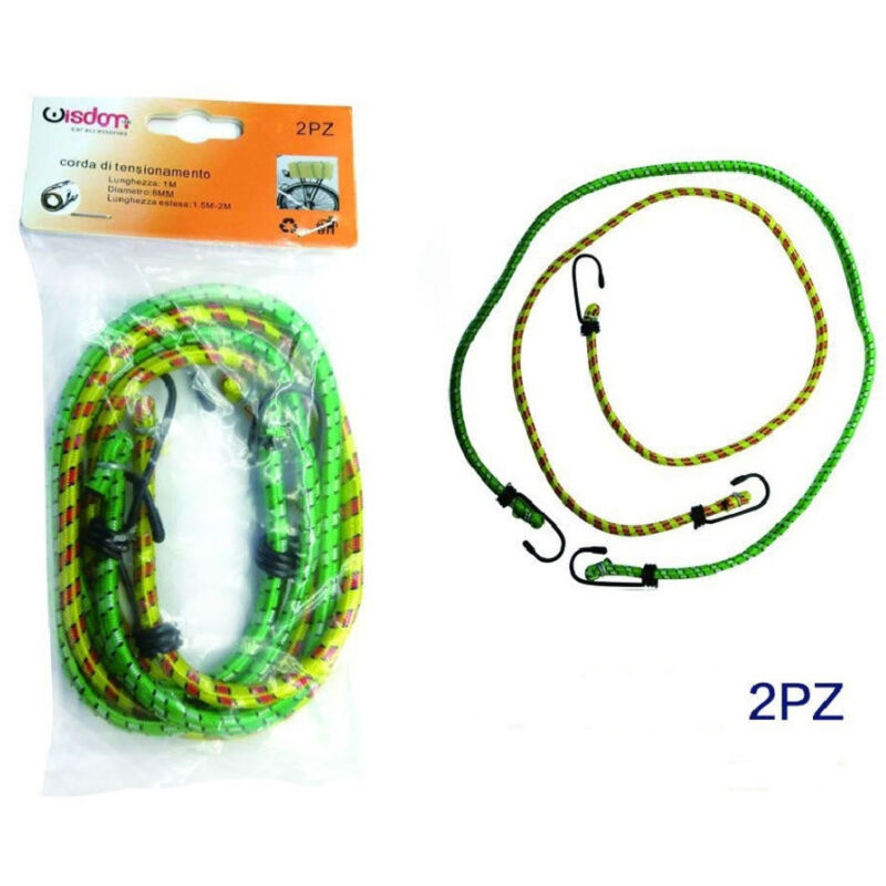 foto del prodotto trade shop traesio wisdom set 2 pz cinghia corda portapacchi 1 mt per bicicletta bici imballaggio xc 1699 