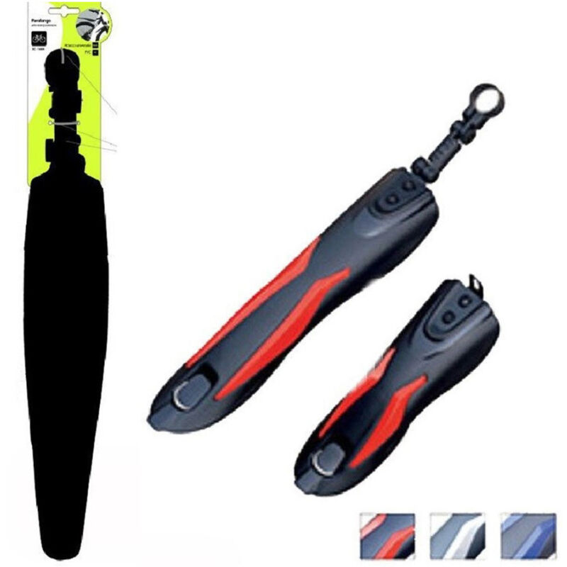 foto del prodotto trade shop traesio wisdom set 2pz parafango in pvc anteriore posteriore universale bici bicicletta xc 1682 