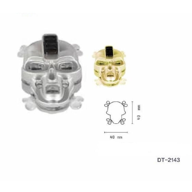 foto del prodotto trade shop traesio wisdom set 4pz torcia mini portachiavi led forma di teschio portatile tascabile dt 2143 