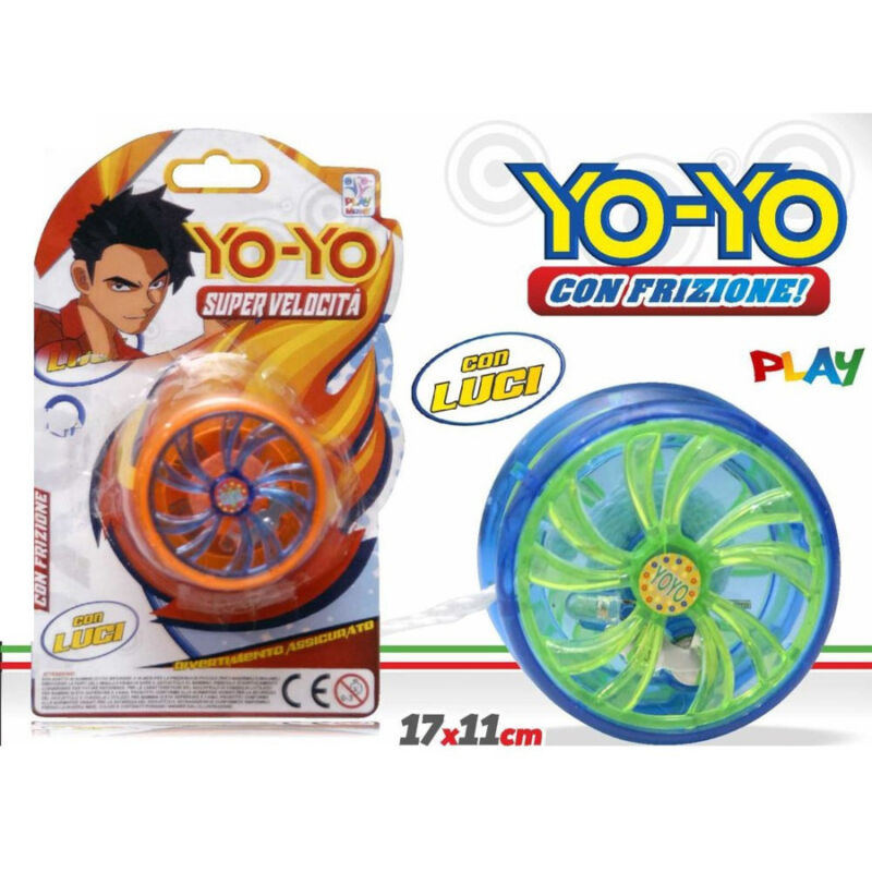 foto del prodotto trade shop traesio yoyo con luci yo yo con frizione giocattoli gioco per bambini luminoso 2 pezzi 