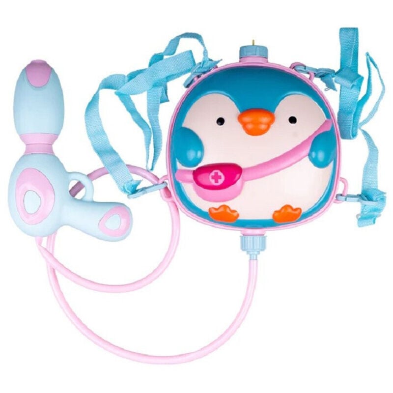 foto del prodotto trade shop traesio zainetto con pistola acqua pinguino per estate piscina spiaggia giochi bambini 6558033 