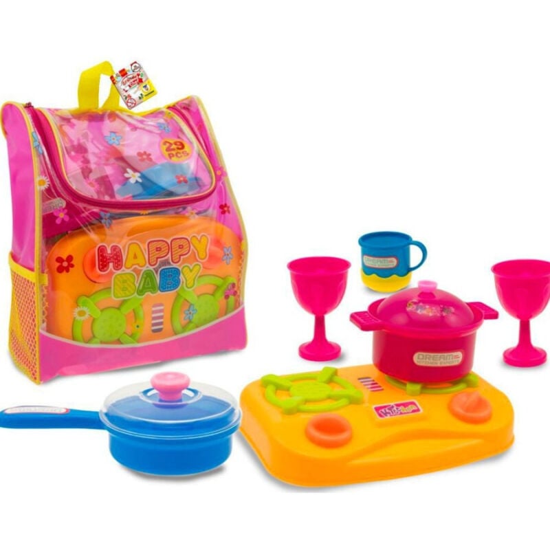 foto del prodotto trade shop traesio zainetto gioca in cucina passione da chef 26 pezzi inclusi gioco per bambini 