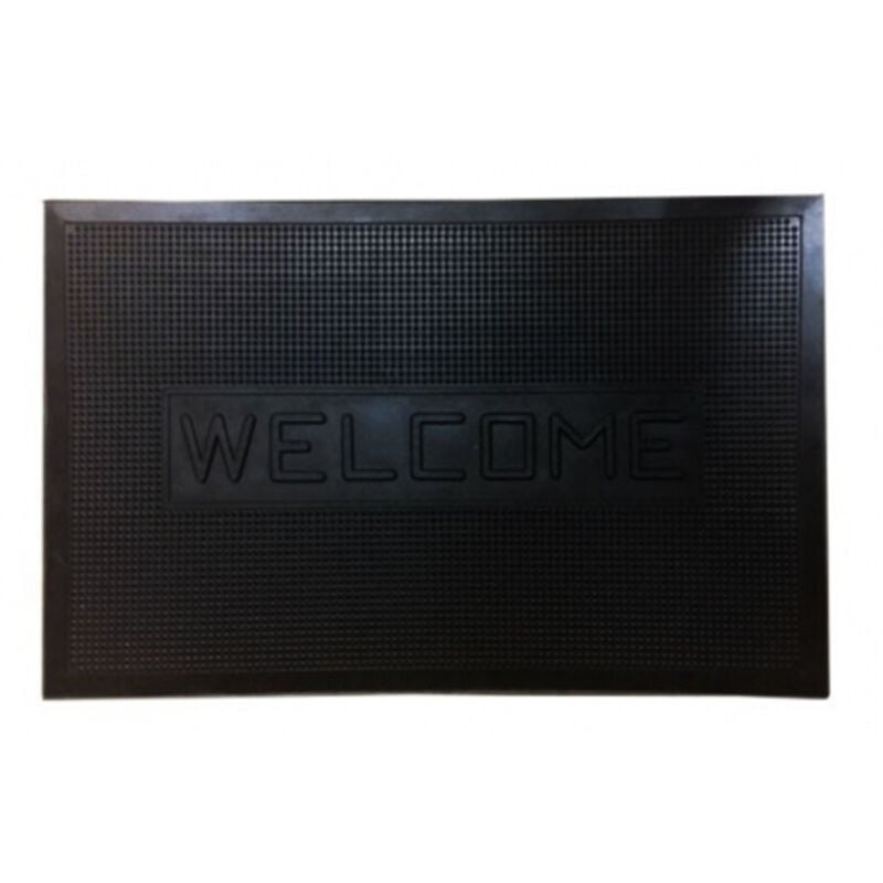 foto del prodotto trade shop traesio zerbino gomma nero home ingresso 70x45cm tappeto cucina ingresso bagno 