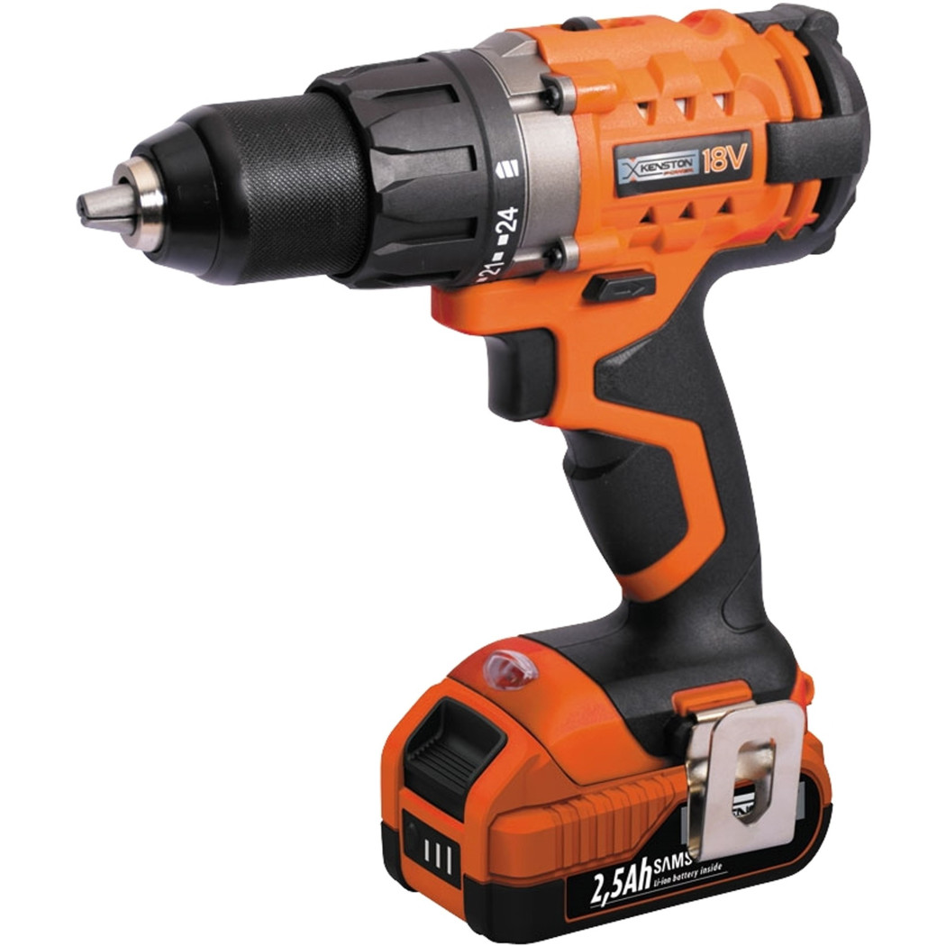 foto del prodotto trade shop trapano avvitatore a batteria al litio in valigetta 18v cordless con 1 batteria 