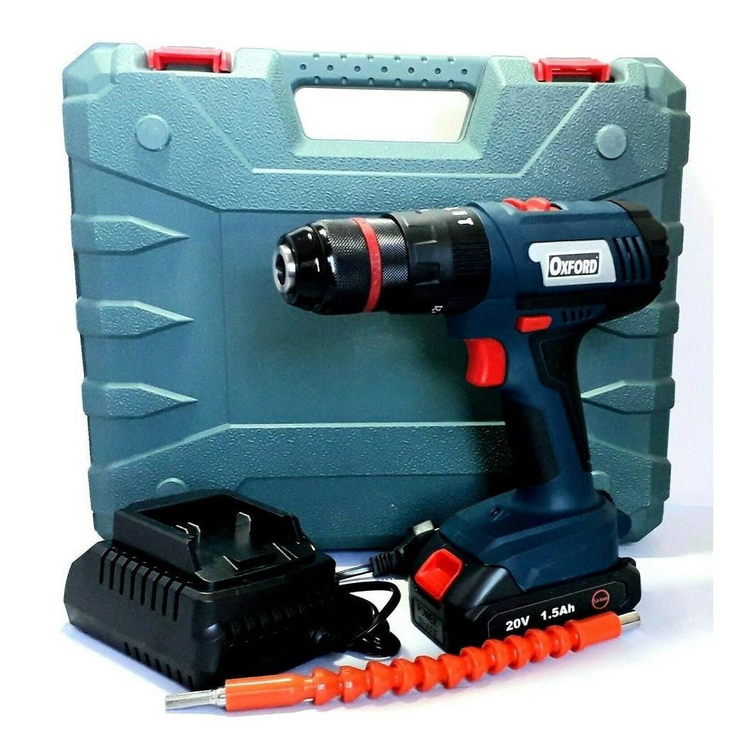 foto del prodotto trade shop trapano avvitatore a batteria litio a percussione 20v doppia batteria valigia 