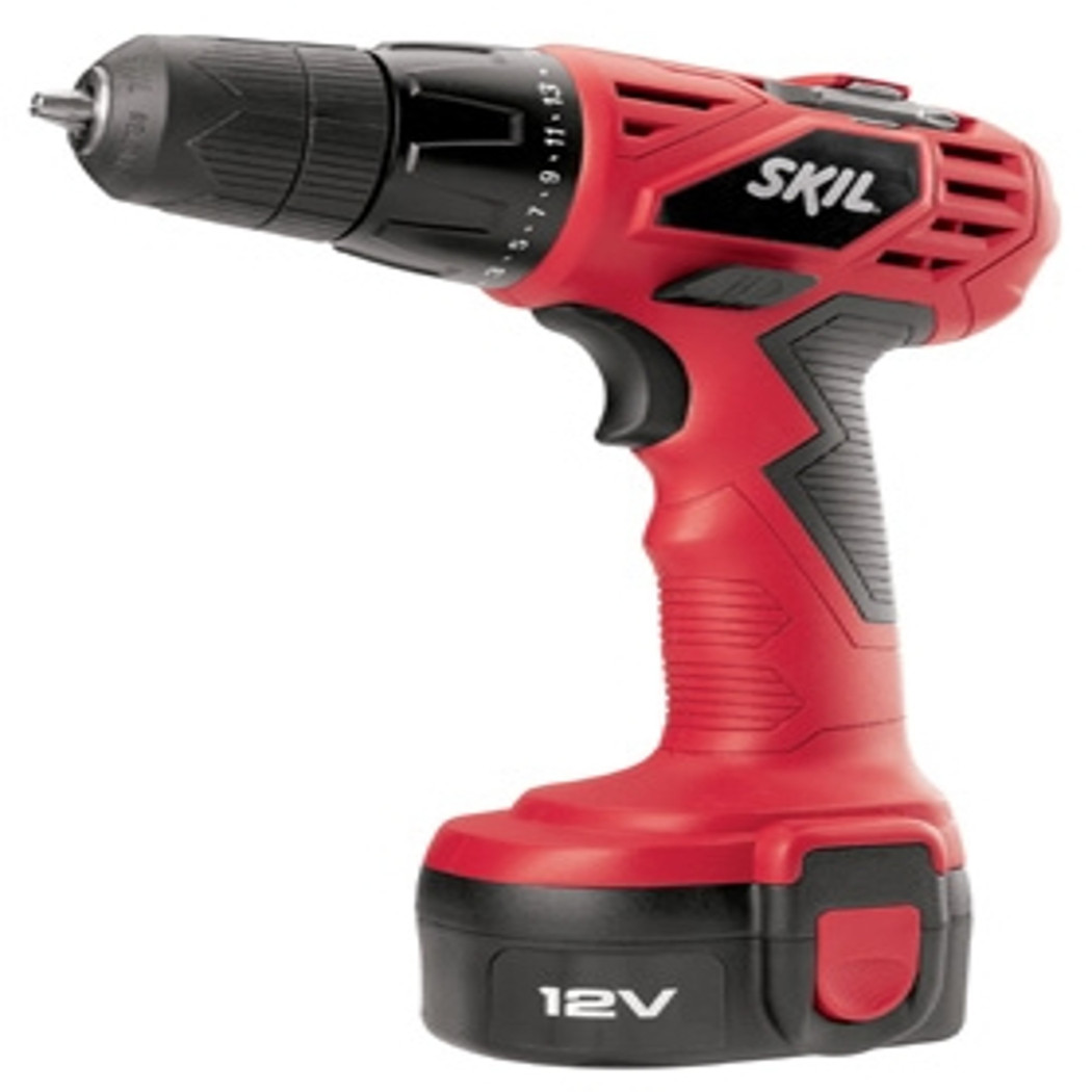 foto del prodotto trade shop trapano elettrico a batteria 12v 10mm cordless senza fili mandarino autoserrante 