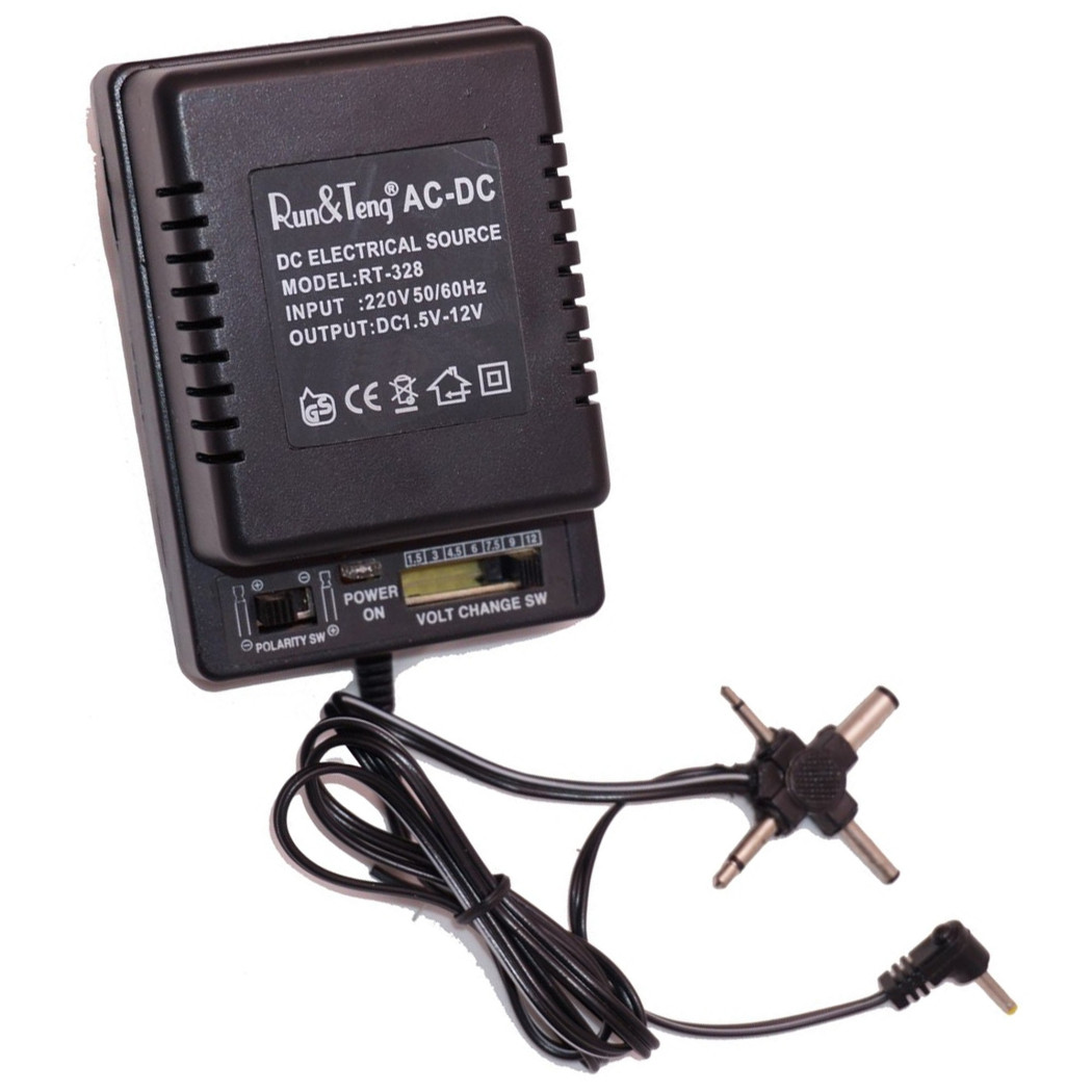 foto del prodotto trade shop trasformatore alimentatore corrente universale 500ma da 1.5v a 12v ac dc 