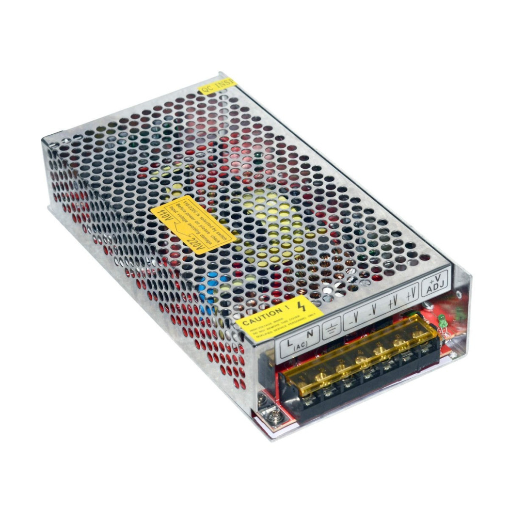 foto del prodotto trade shop trasformatore alimentatore stabilizzato per striscia a led switch trimmer 12v 15 ampere 