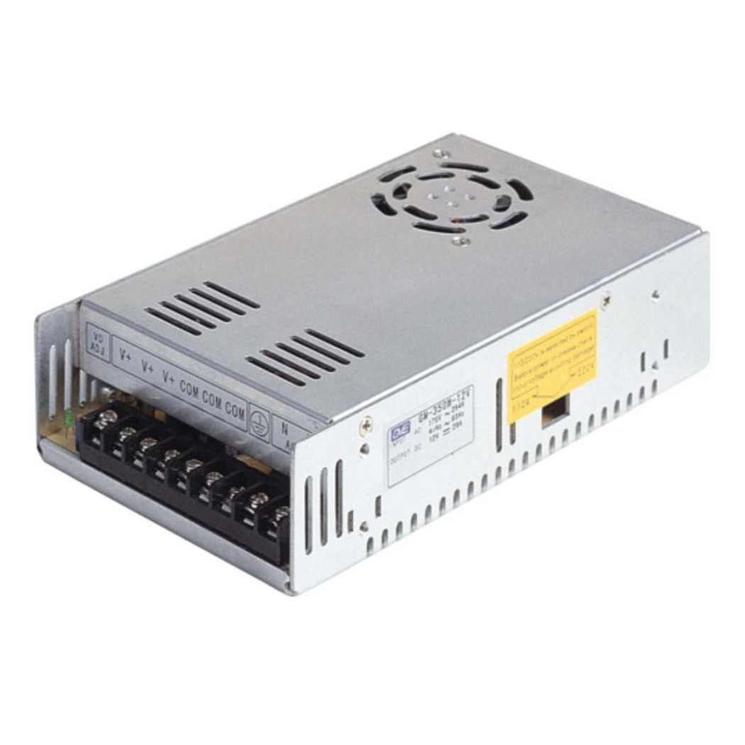foto del prodotto trade shop trasformatore alimentatore stabilizzato per striscia a led switch trimmer 12v 25 ampere 