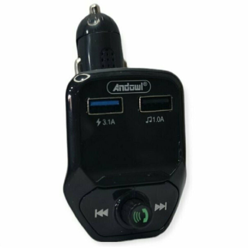 foto del prodotto trade shop trasmettitore fm vivavoce wireless per auto q c66 caricatore musicale doppio usb 