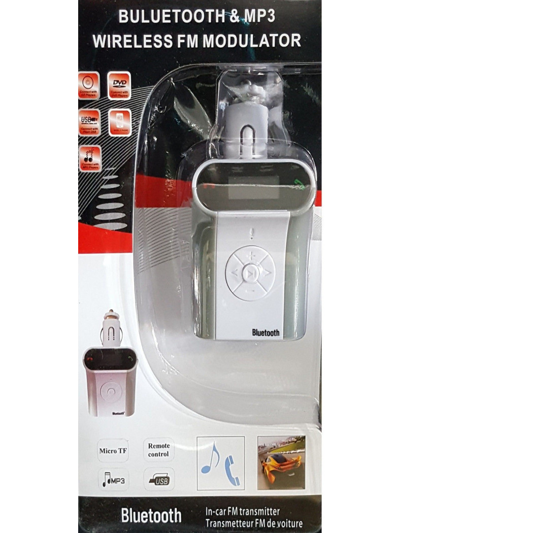 foto del prodotto trade shop trasmettitore vivavoce display fm bluetooth mp3 microsd modulatore usb auto x5 