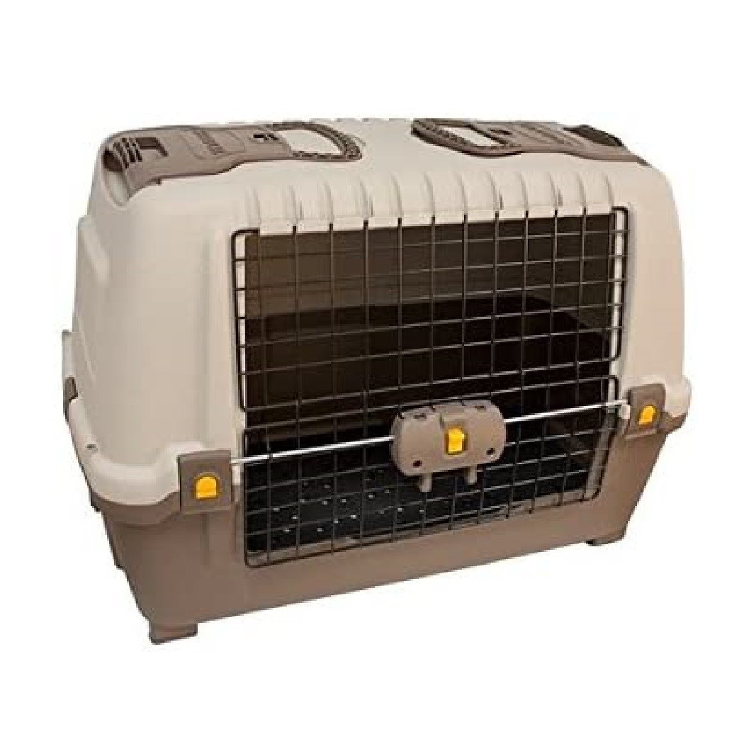 foto del prodotto trade shop - trasportino accessorio da viaggio per cane per auto in plastica ferro 89x51x60cm -