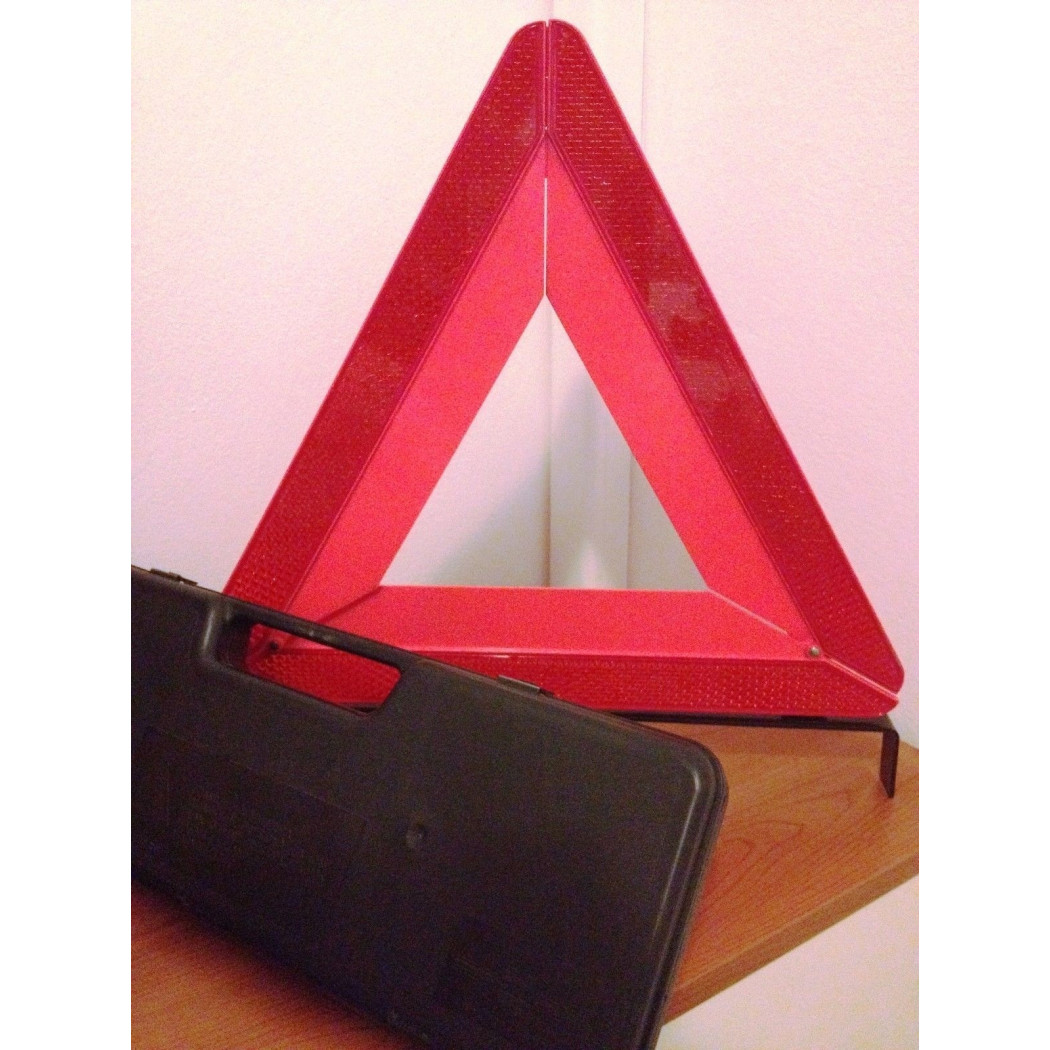 foto del prodotto trade shop triangolo auto emergenza stradale catarifrangente omologato sicurezza custodia 