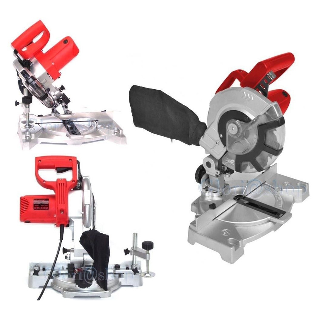 foto del prodotto trade shop troncatrice taglia per legno 1400 w sega circolare lama taglio 210 mm a 45 lati 