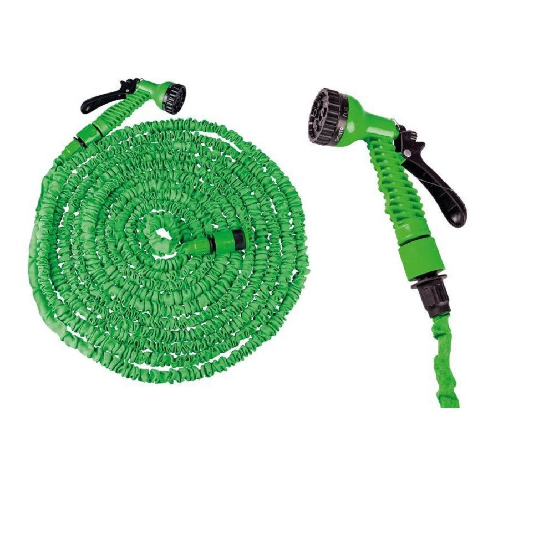 foto del prodotto trade shop tubo acqua giardino estensibile da 15 a 45 metri flessibile con pistola 6626006 