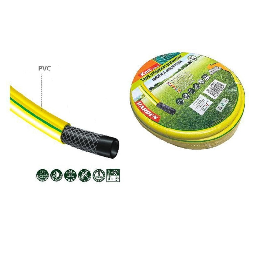 foto del prodotto trade shop tubo acqua irrigazione pvc retinato giardino professionale 5 8 quot 10 mt 9009803 