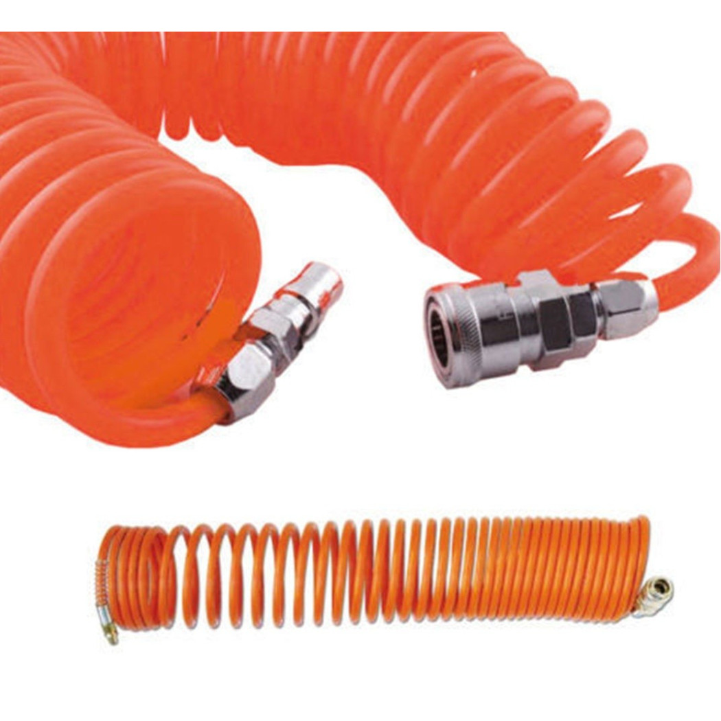 foto del prodotto trade shop tubo aria compressa flessibile per compressore 10 metri raccordo spirale 