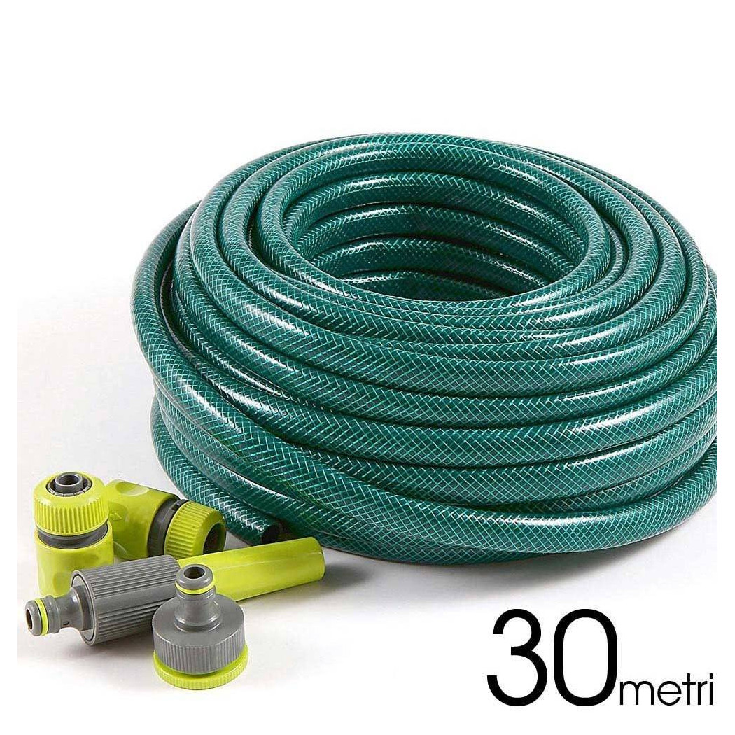 foto del prodotto trade shop tubo da giardino 30 mt in pvc irrigazione e giardinaggio con connettori 