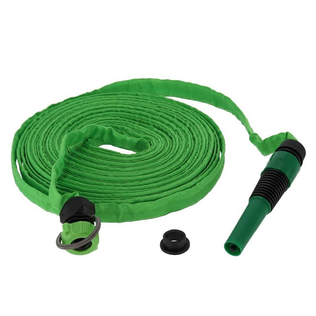 foto del prodotto trade shop tubo da giardino piatto pompa acqua terrazzo giardino 15mt con lancia pistola 