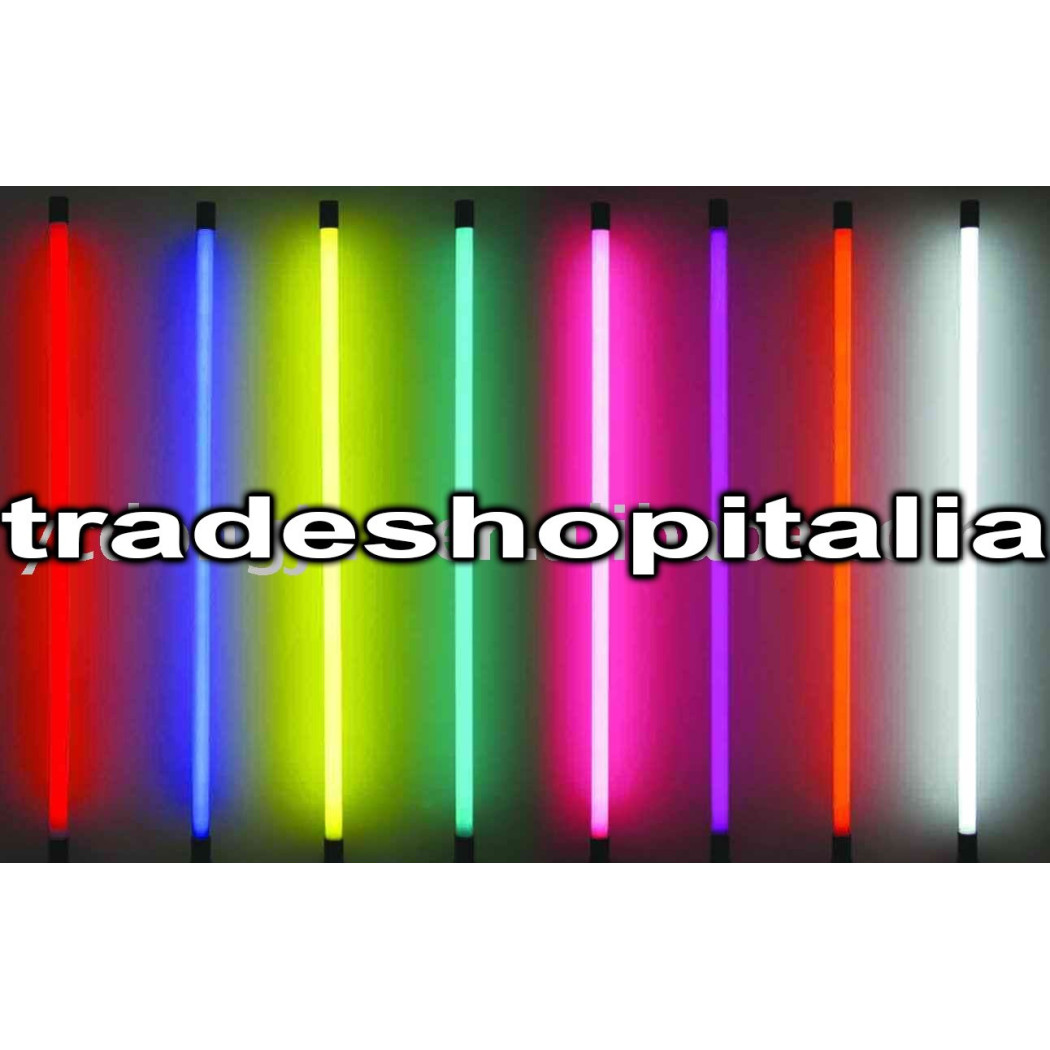 foto del prodotto trade shop tubo neon led colorato t8 60 120 150 cm 9w 18w22w verde rosso blu senza supporto blu 120 cm 