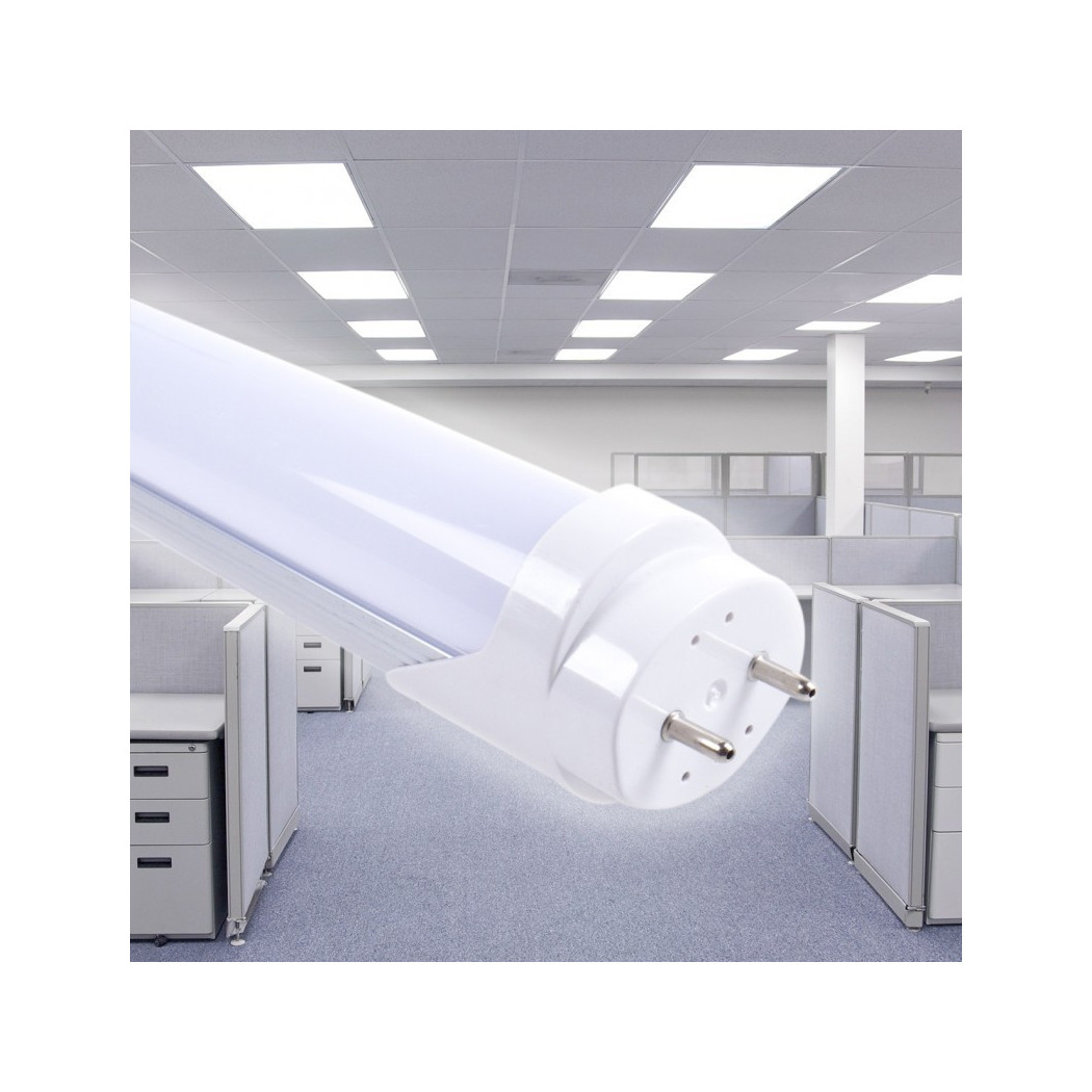 foto del prodotto trade shop tubo neon led smd da 60cm opaco con attacco t8 da 11w luce bianca neutra calda bianco caldo 